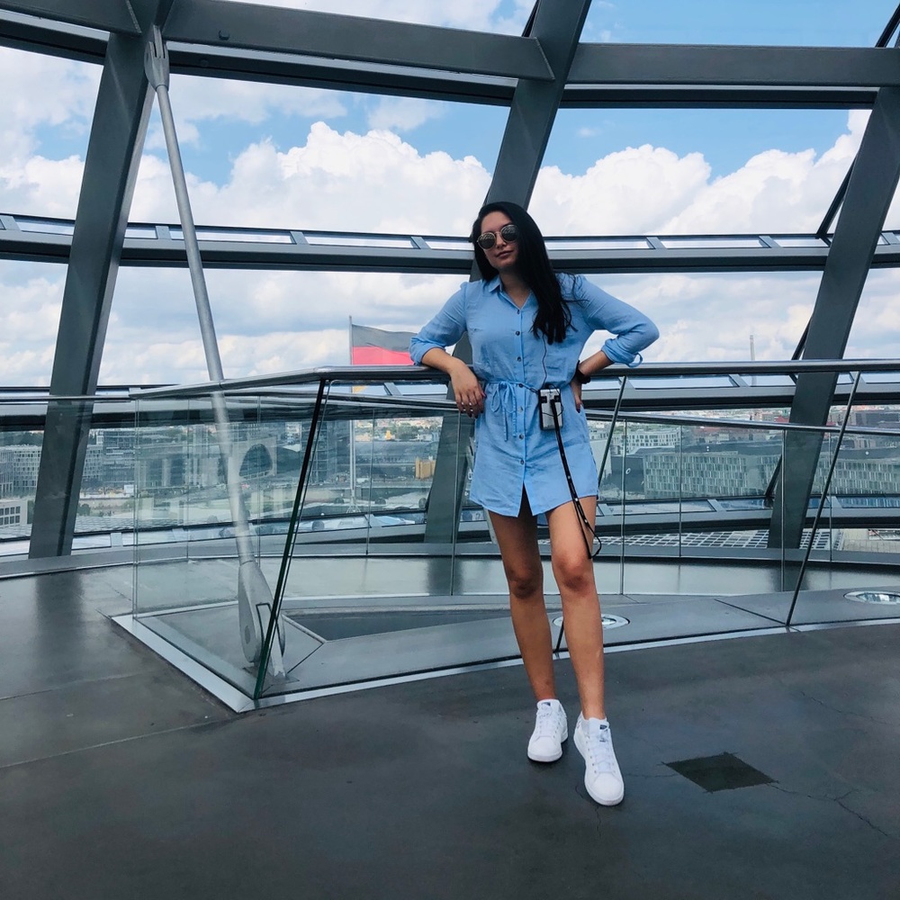 Light Blue T-Shirt Dress